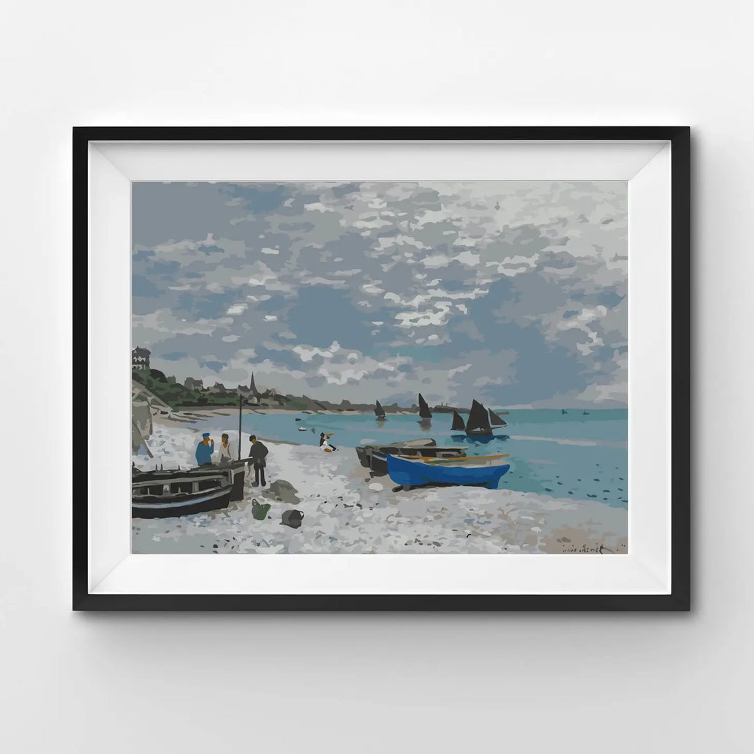 The Beach At Sainte Adresse Paint By Numbers