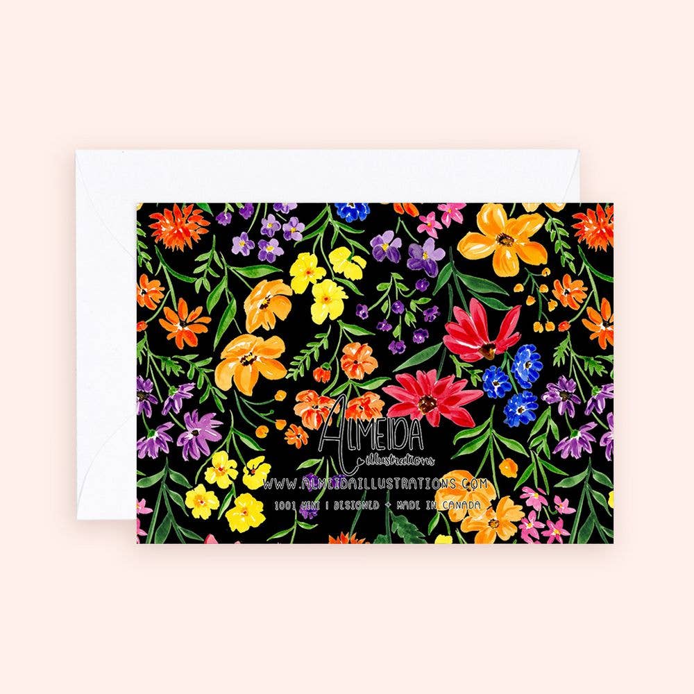 Contrast Wildflowers Mini Card