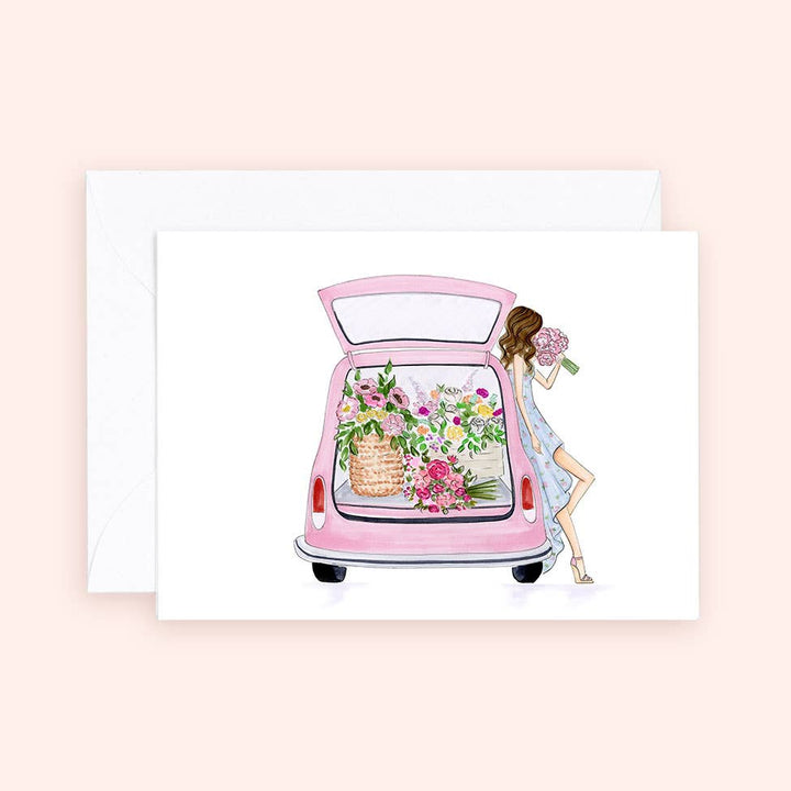 Pink Beetle Mini Card