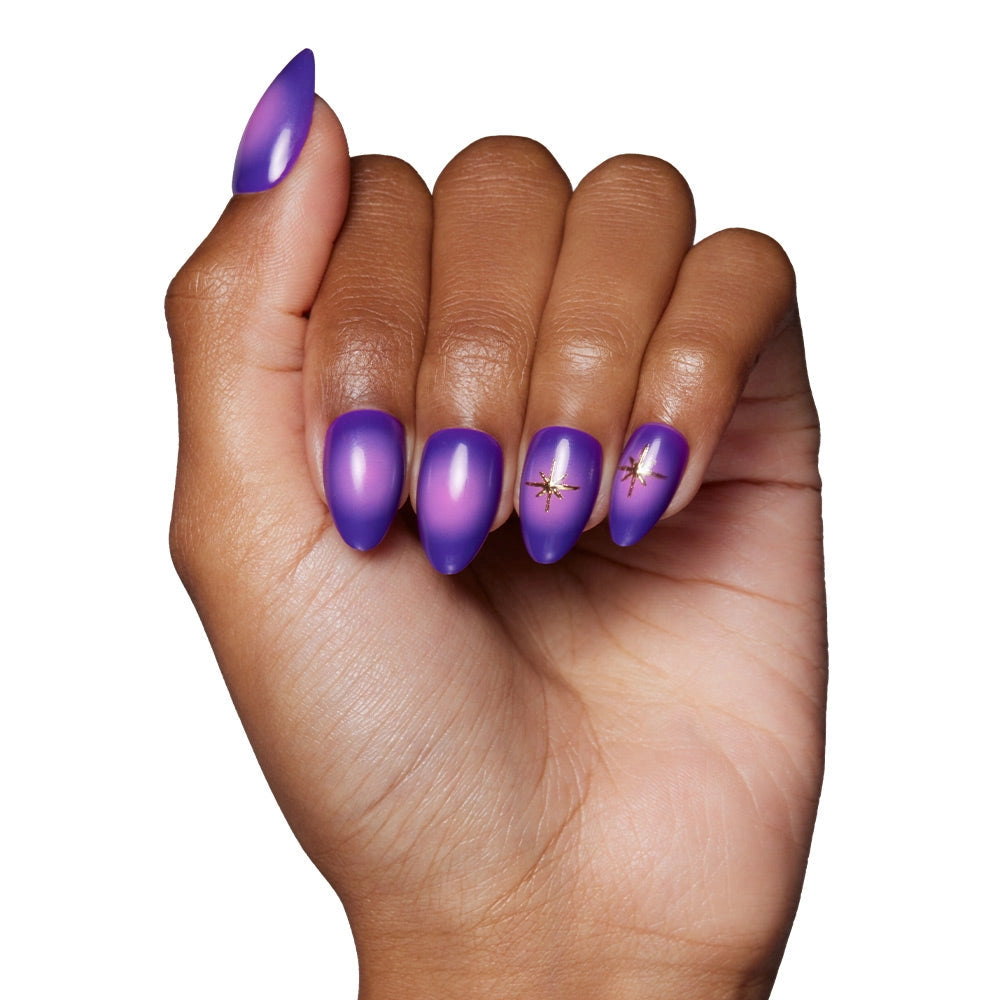 Tarot Press-On Nails | Purple Aura | Short Almond Length