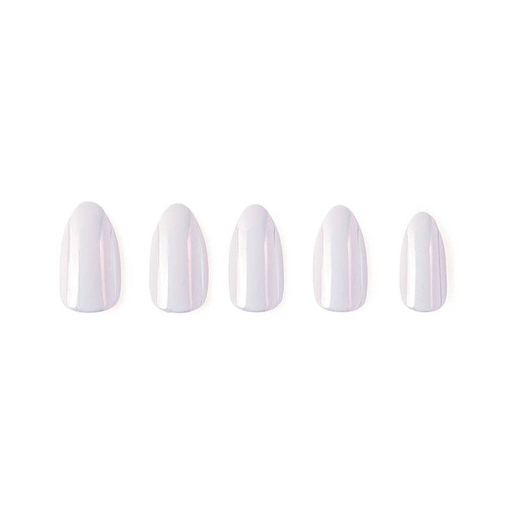 Moonlight Press-On Nails|Pearlescent White