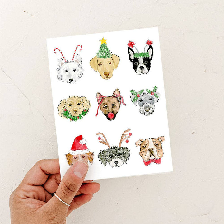 Merry Dogs Christmas Greeting Card