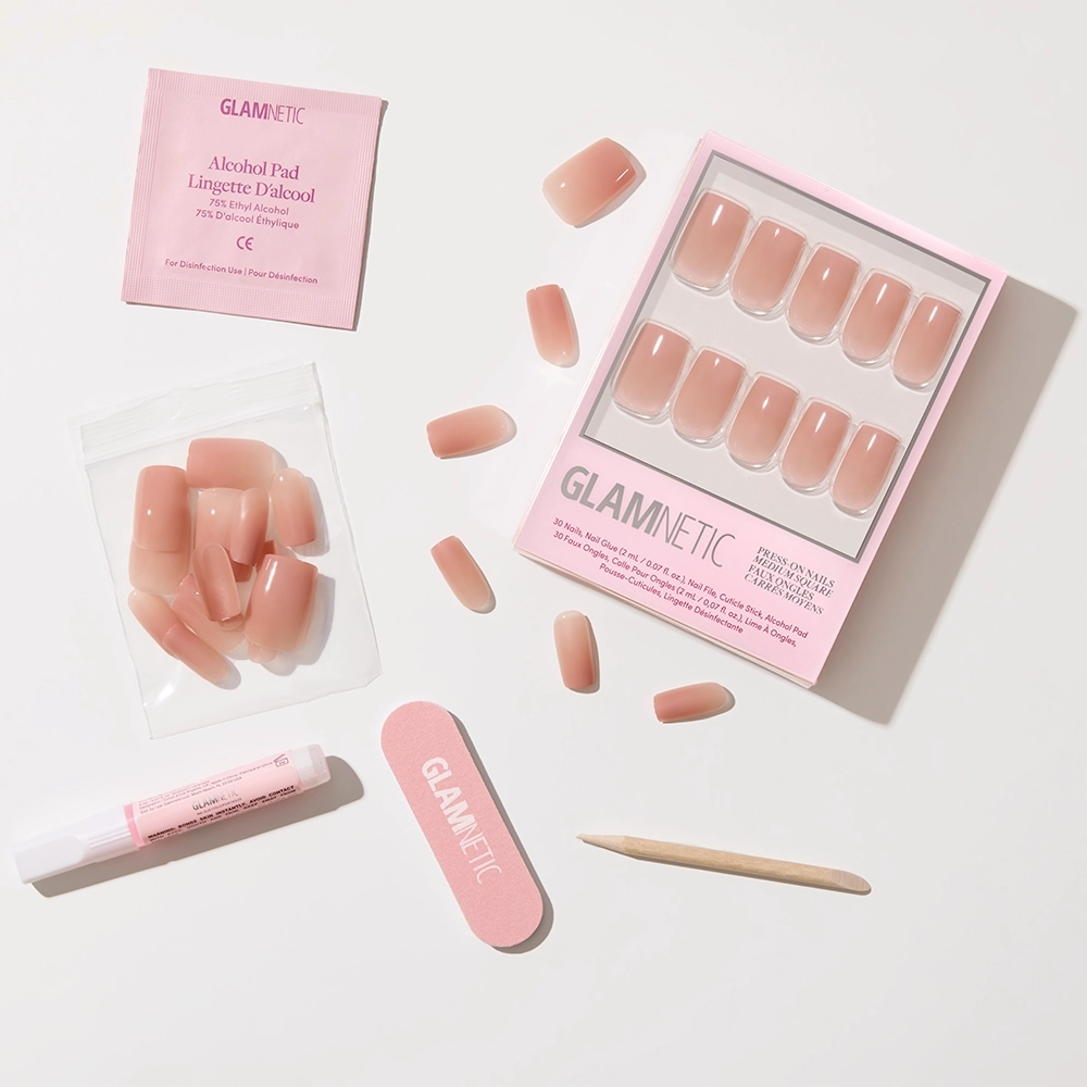 In the Nude Press-On Nails | Ombré Pink | Medium Square