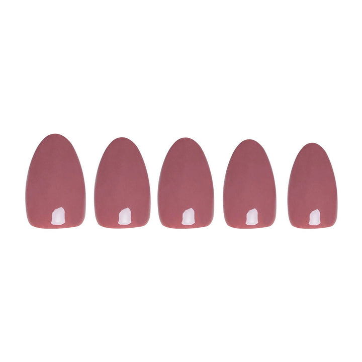 Fall Mauve Press-On Nails | Solid | Short Oval