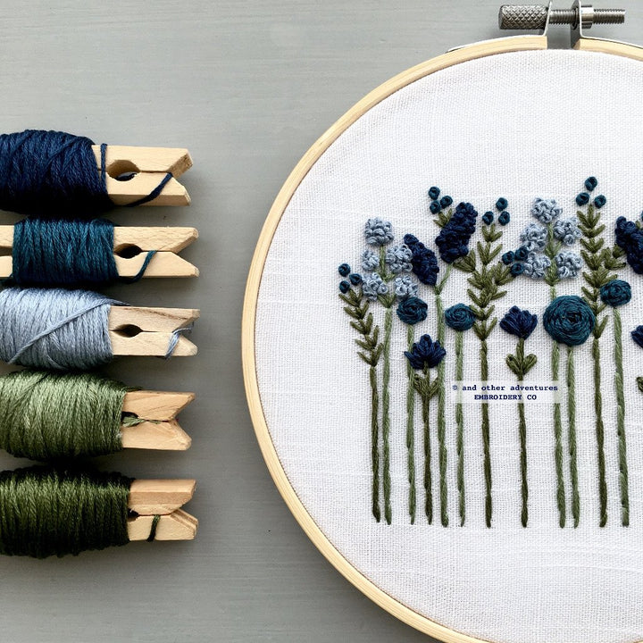 Embroidery Kit | Midnight Wildflowers