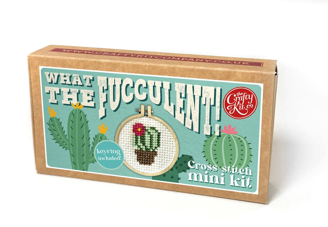 What the Fucculent! Mini Cross Stitch Kit