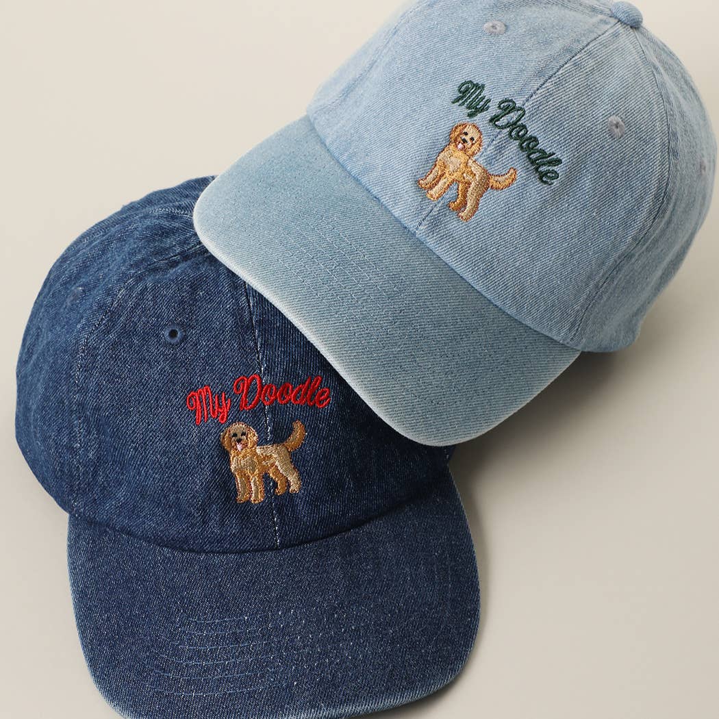 My Doodle Denim Baseball Cap