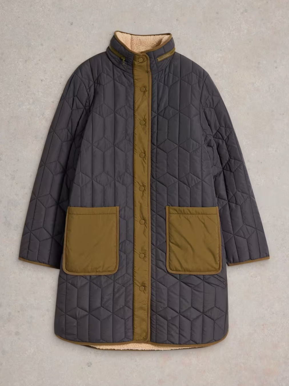 Carmel Borg Lined Quilted Coat