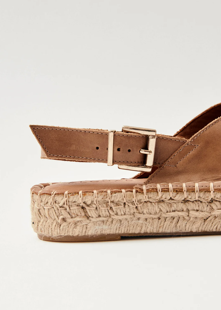 Crossed Camel Espadrilles