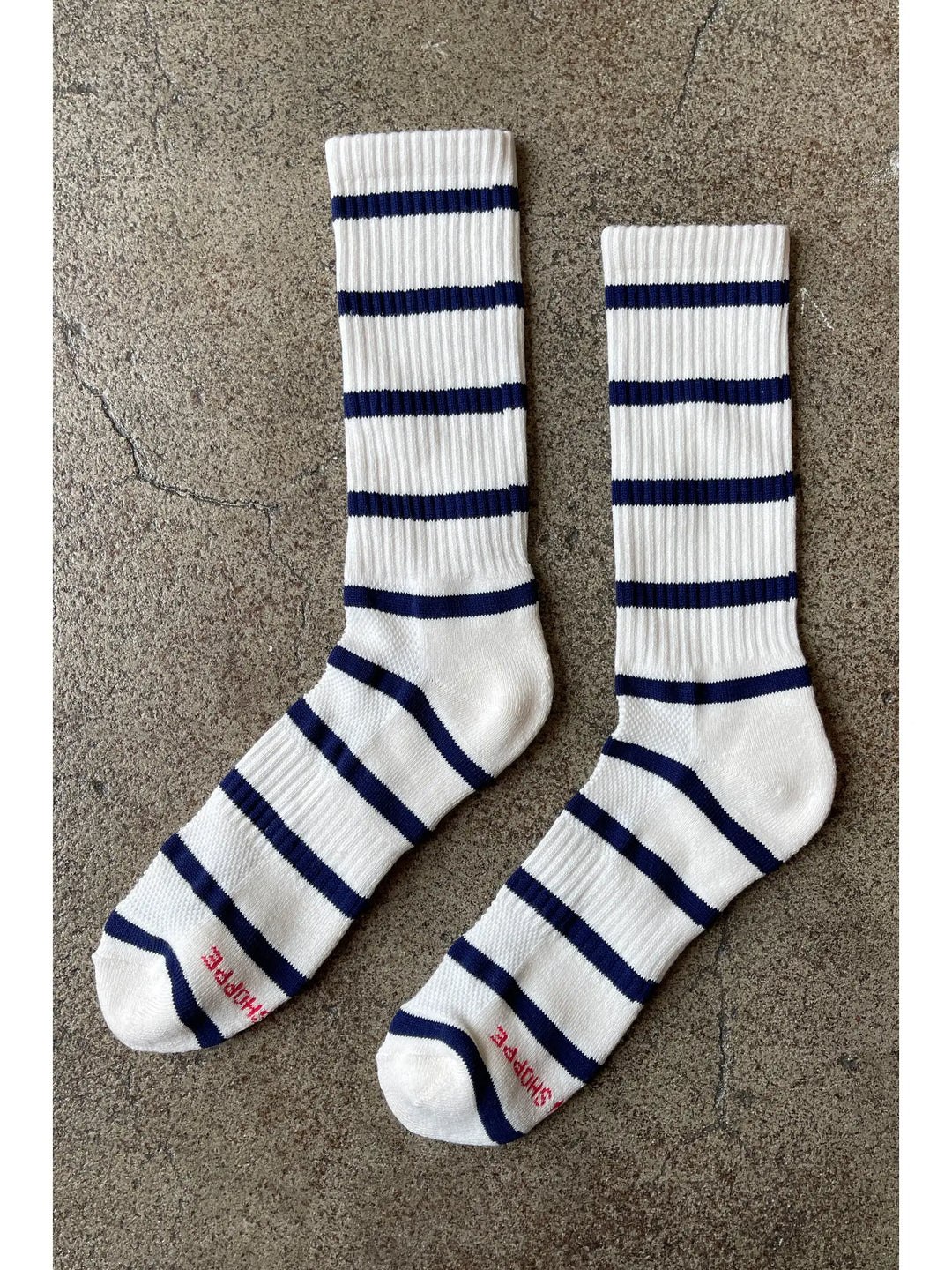 Extended Striped Boyfriend Socks