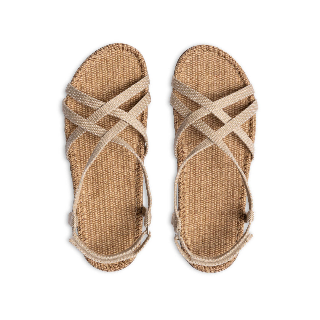 Shangies Women #2 Jute Sandal – Pearly Shades (Beige)