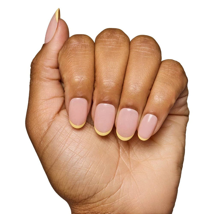 French Butter Press-On Nails | Short Round Spring Yellow
