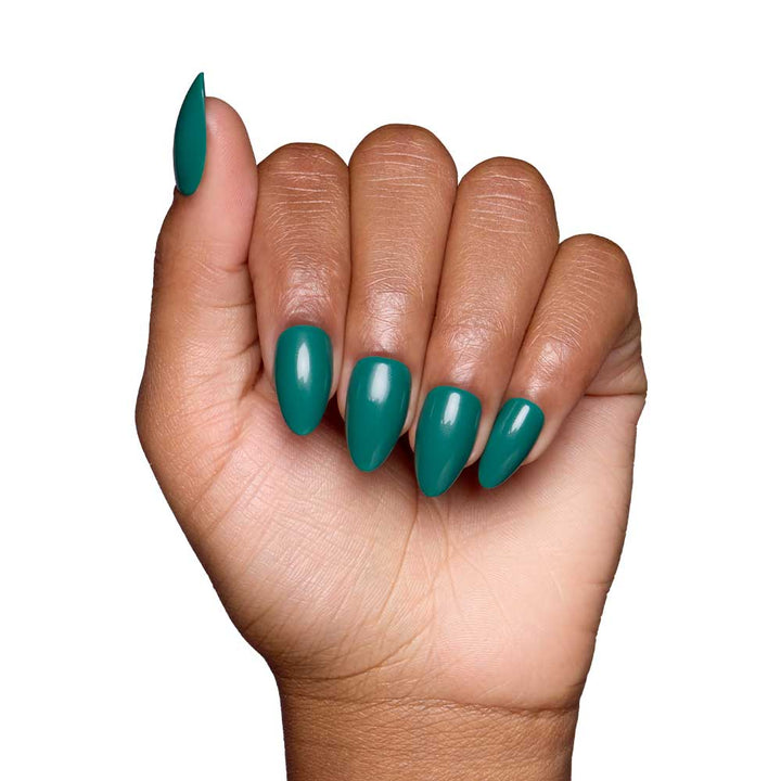 Emerald Green Press-On Nails | Solid | Short Almond