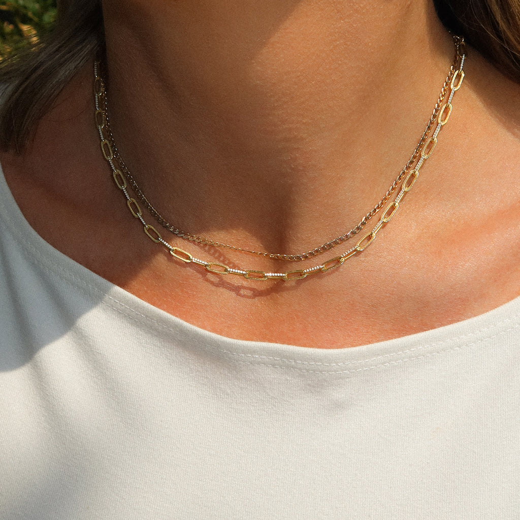 Diamond-Cut Paperclip Chain