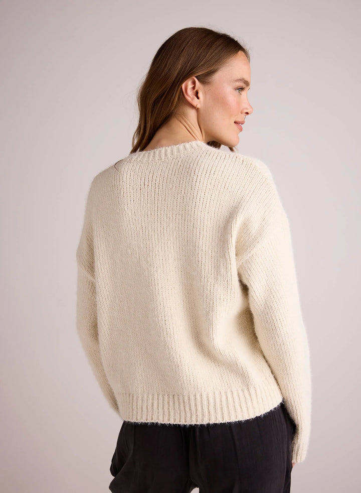 Drop Shoulder Sweater - Winter White