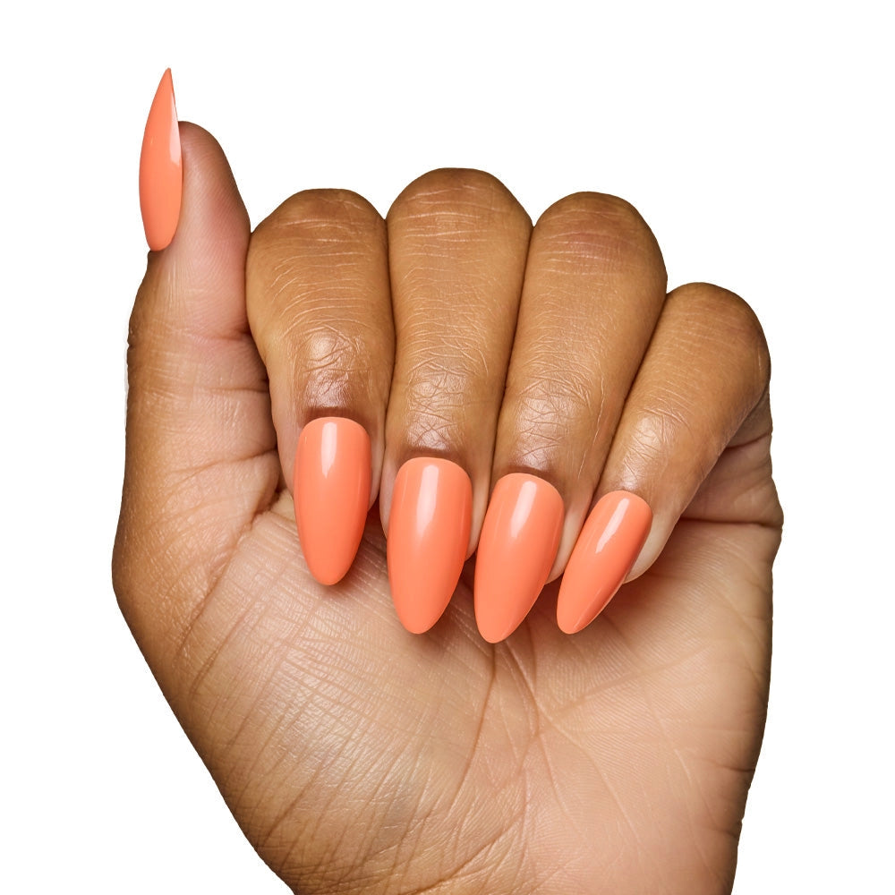 Soft Tangerine Press-On Nails | Medium Almond