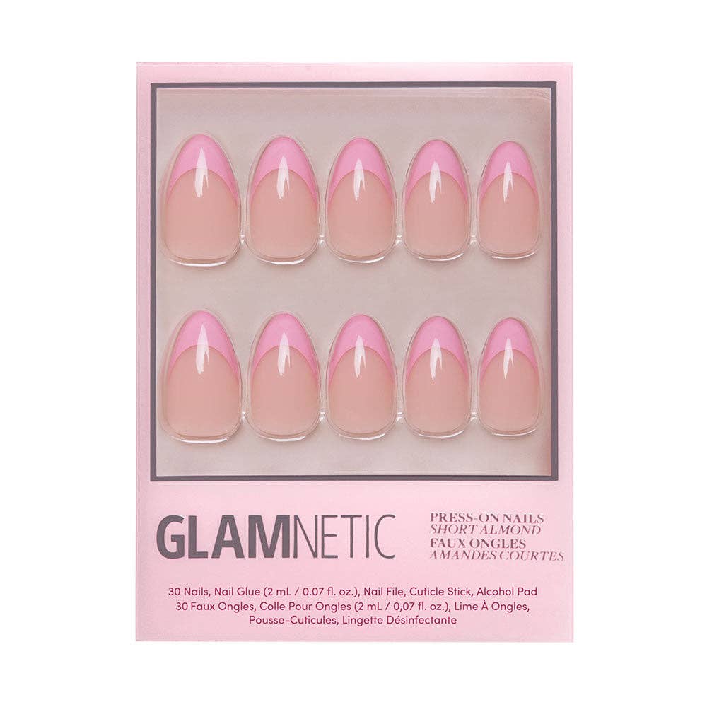 Pink Macaron Press-On Nails | French Tip