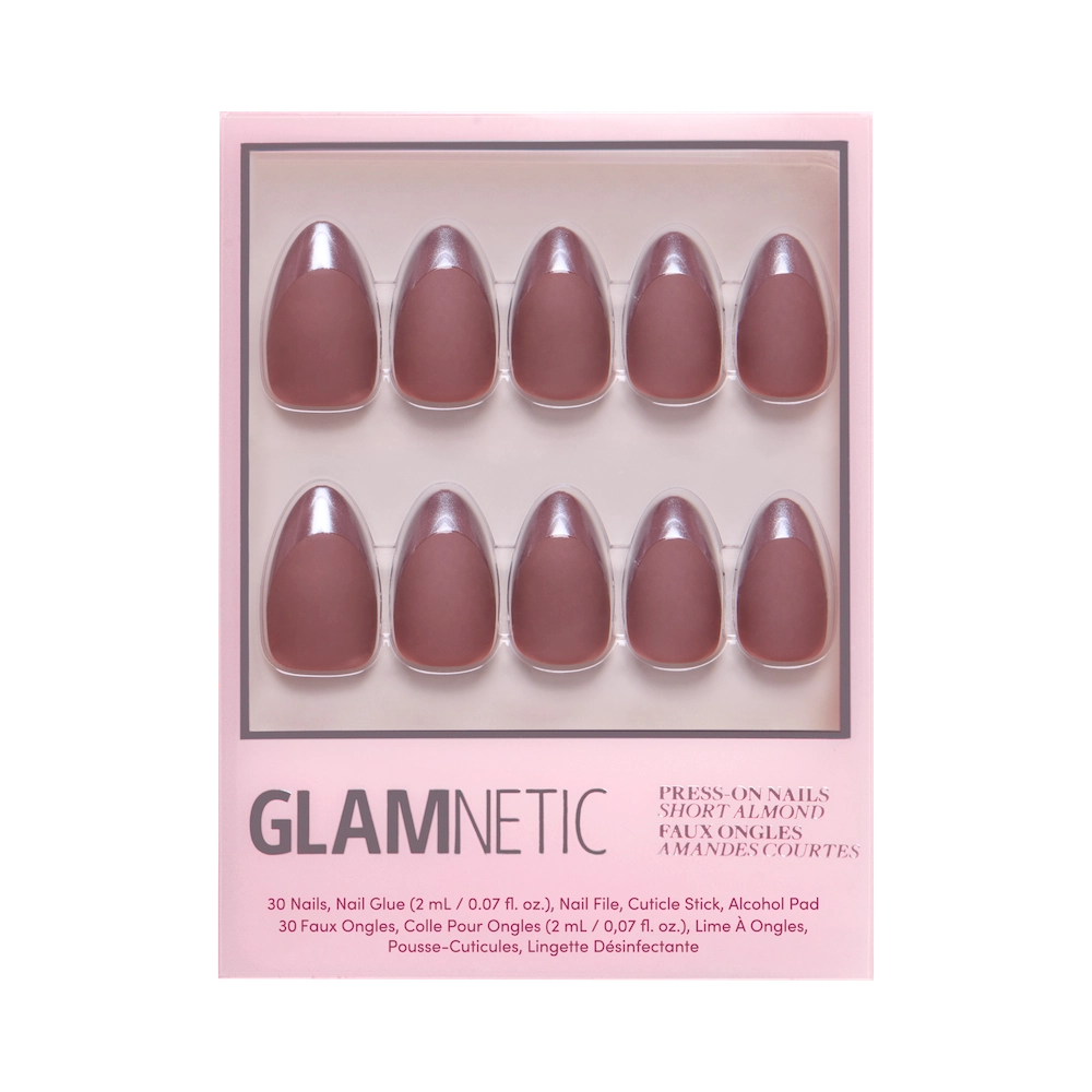 Terra Press-On Nails | Dark Brown | Short Almond Nails