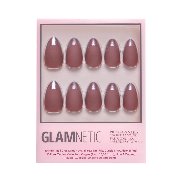 Terra Press-On Nails | Dark Brown | Short Almond Nails