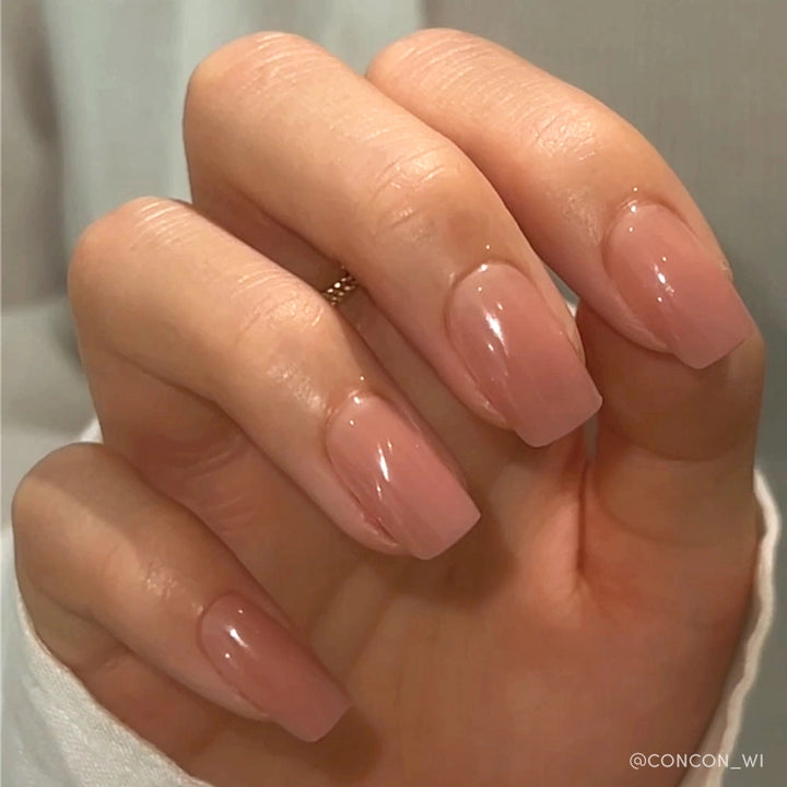 In the Nude Press-On Nails | Ombré Pink | Medium Square