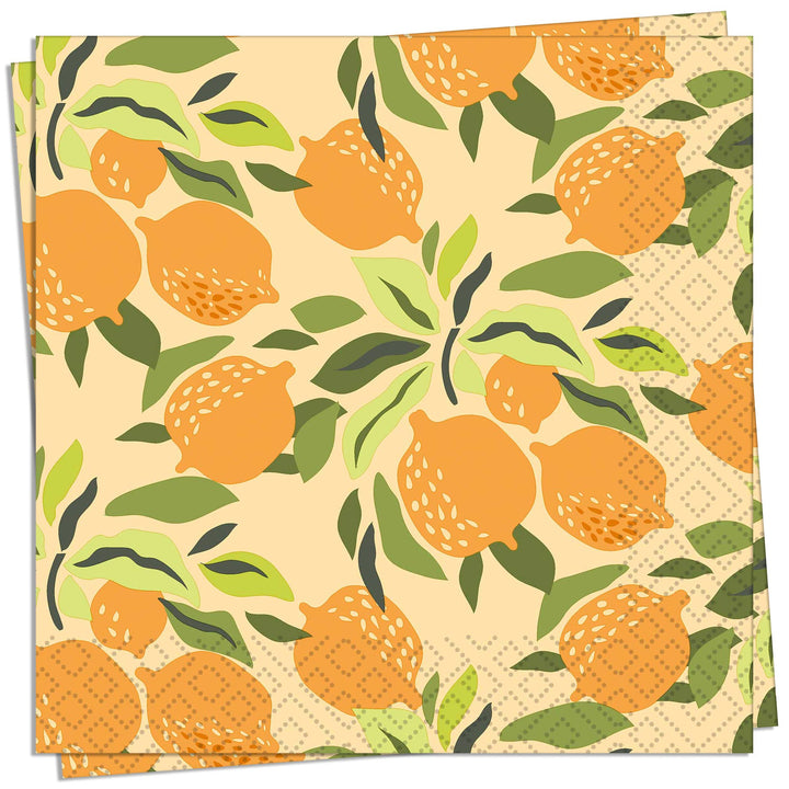 Citrus & Leaves Luncheon Napkin