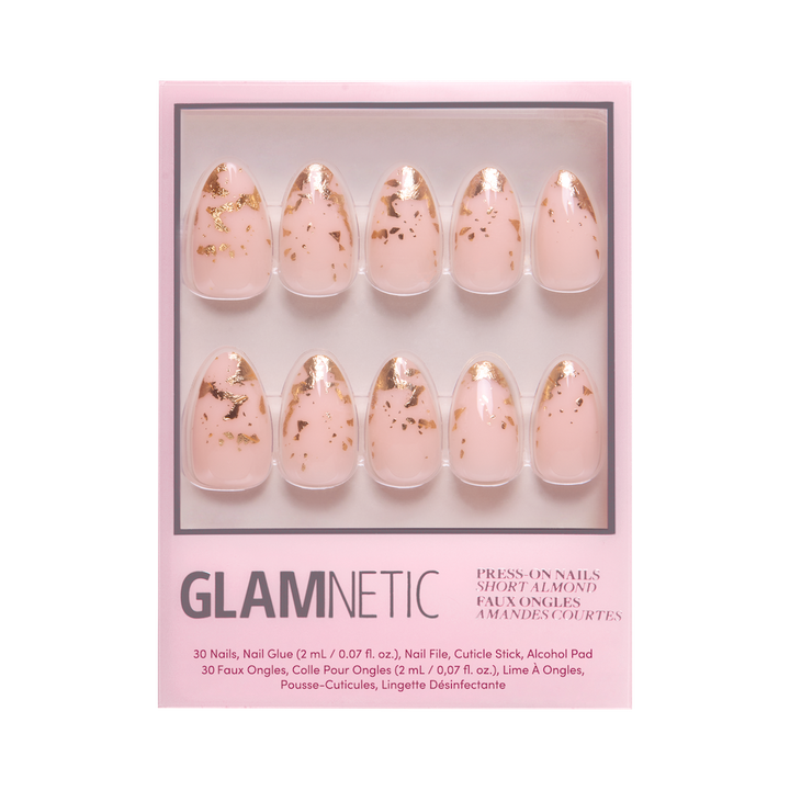 24K Press-On Nails|Gold Foil Accent