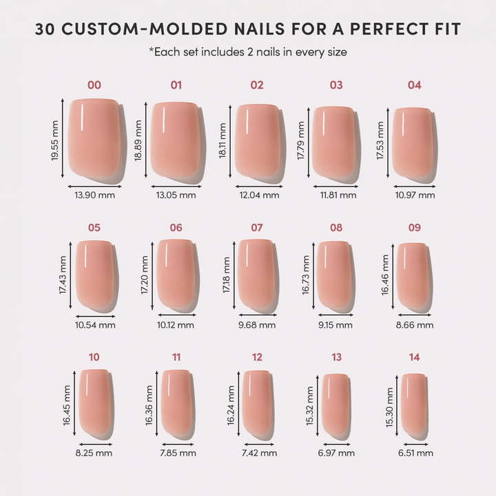 In the Nude Press-On Nails | Ombré Pink | Medium Square
