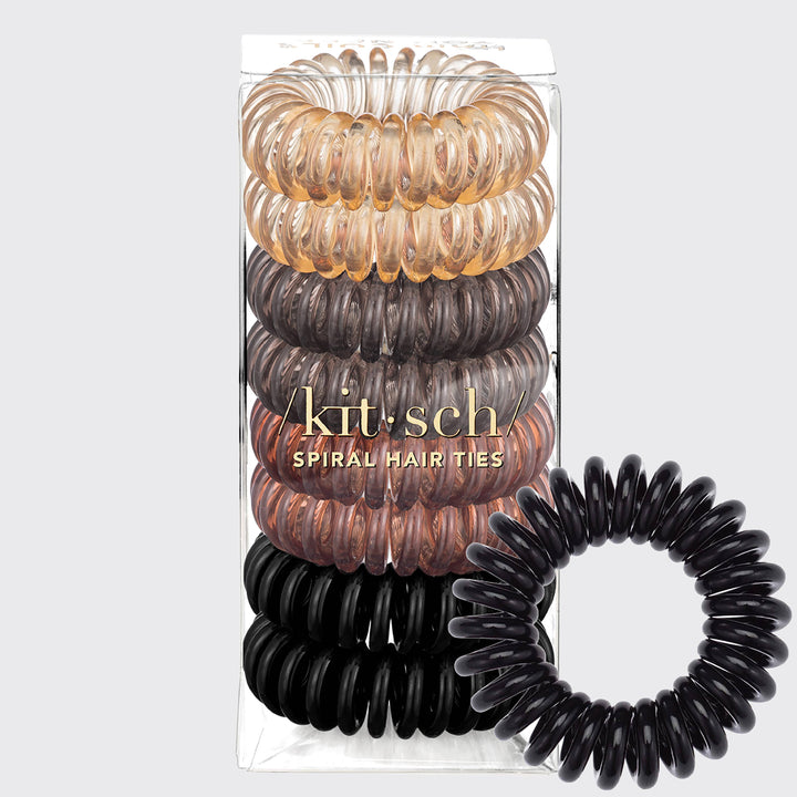 Brunette Spiral Hair Ties