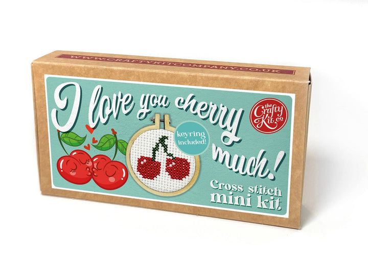 I Love You Cherry Much! Mini Cross Stitch Kit