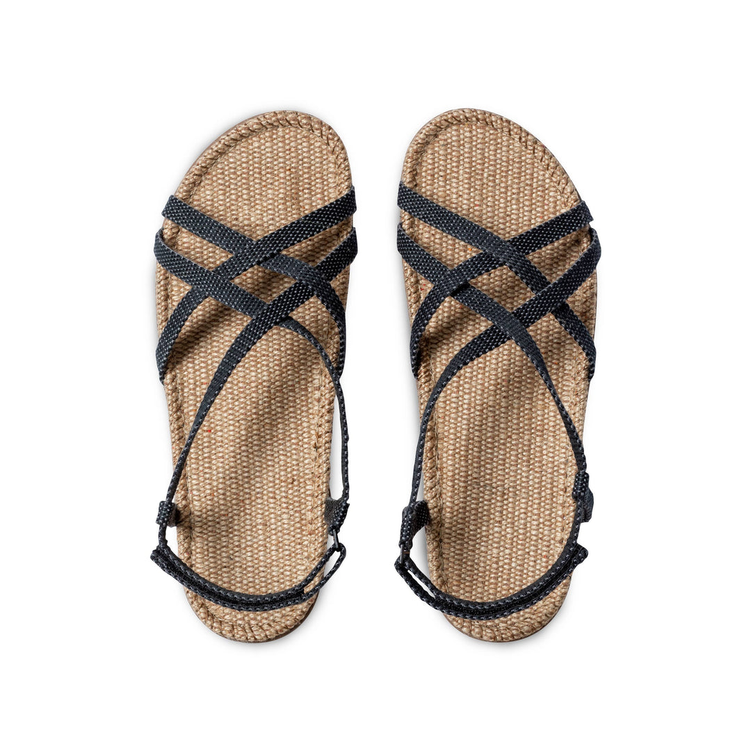 Shangies Women #2 Jute Sandal – Midnight Sky (Black)