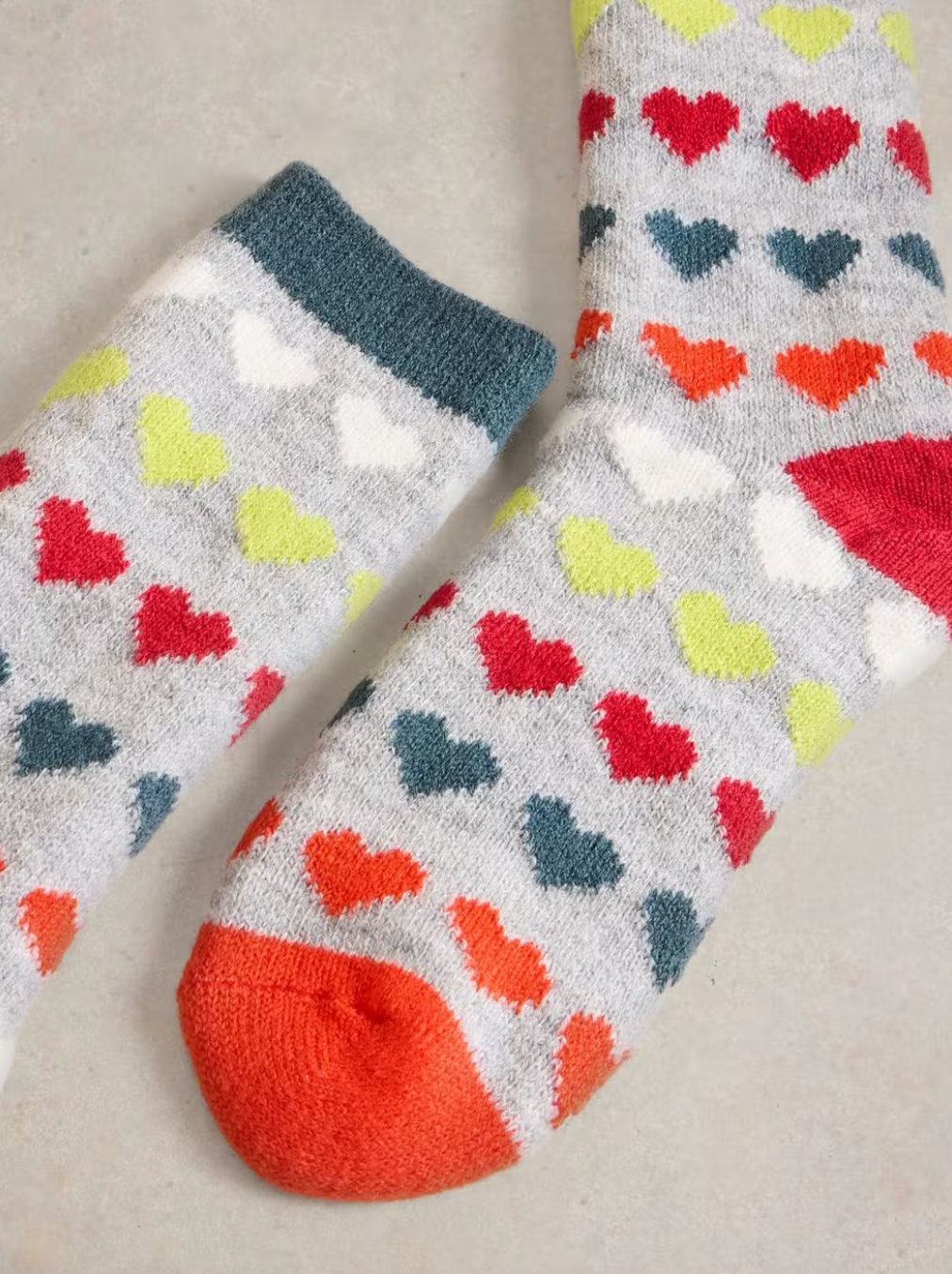 Multi Heart Cabin Socks