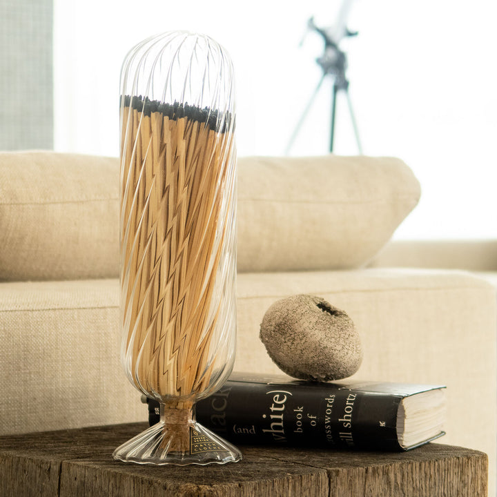 Helix Ribbed Fireplace Match Cloche