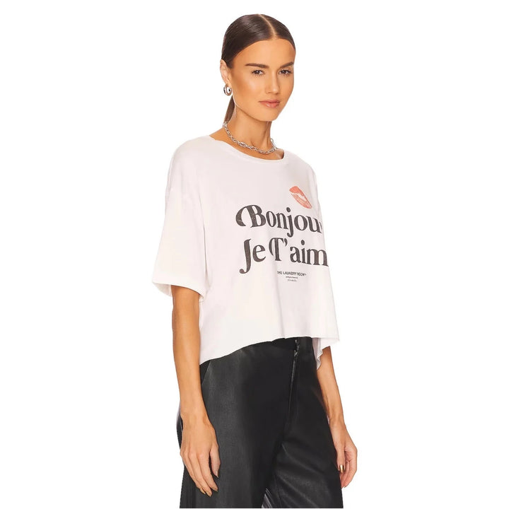 Je T'aime Crop Oversized Tee