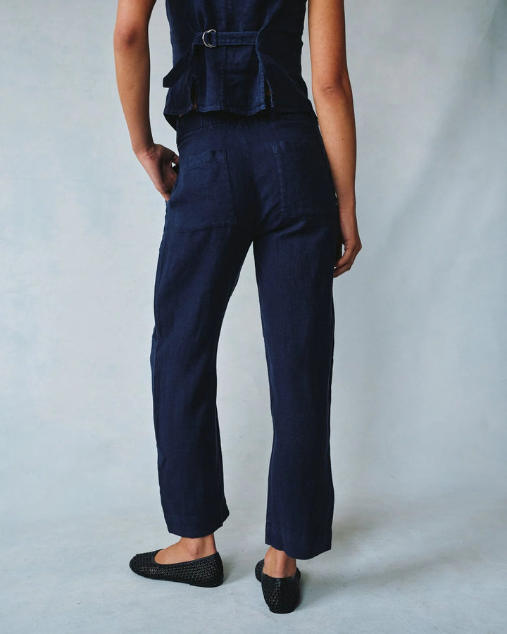 Pleated Wide Leg Ankle Pant