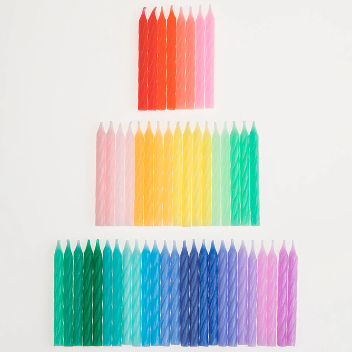 Rainbow Twisted Mini Candles