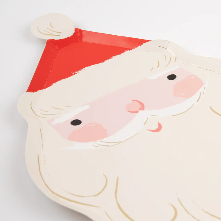 Jolly Christmas Santa Plates (x 8)