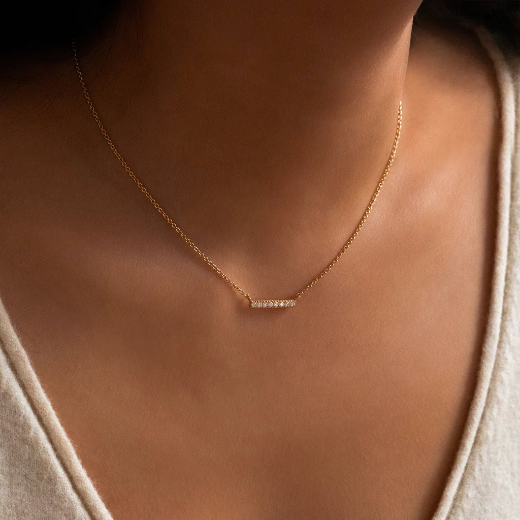 Pave Bar Necklace