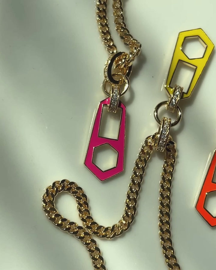 Mini Zipper Pendant Necklace