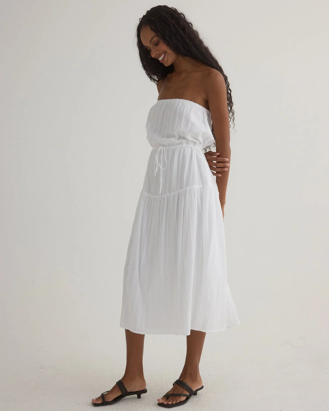 Ruffle Hem Midi Dress