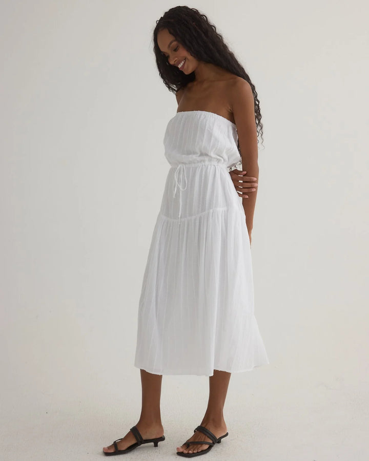 Ruffle Hem Midi Dress