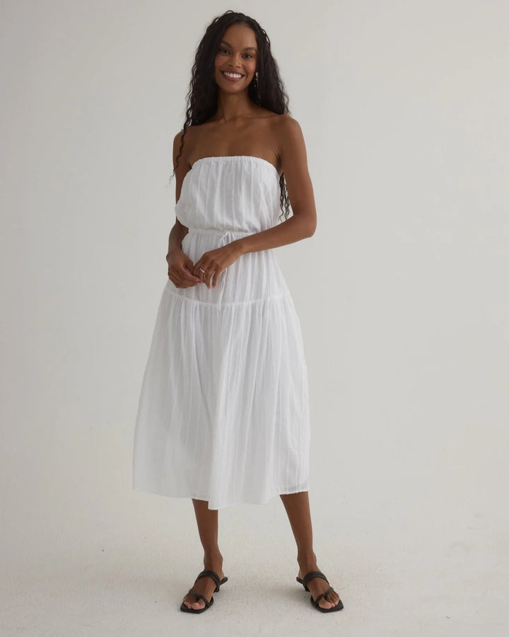 Ruffle Hem Midi Dress