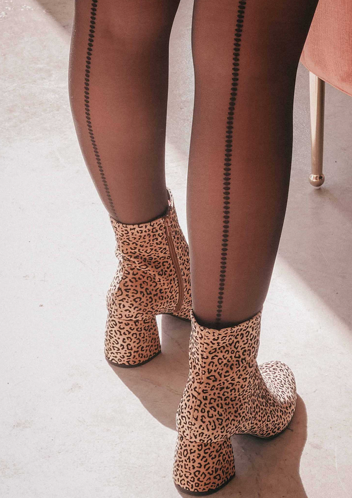 Polka Dot Back Seam Tights