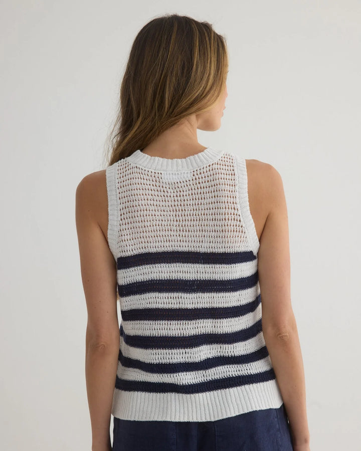 Sleeveless Crew Neck Top