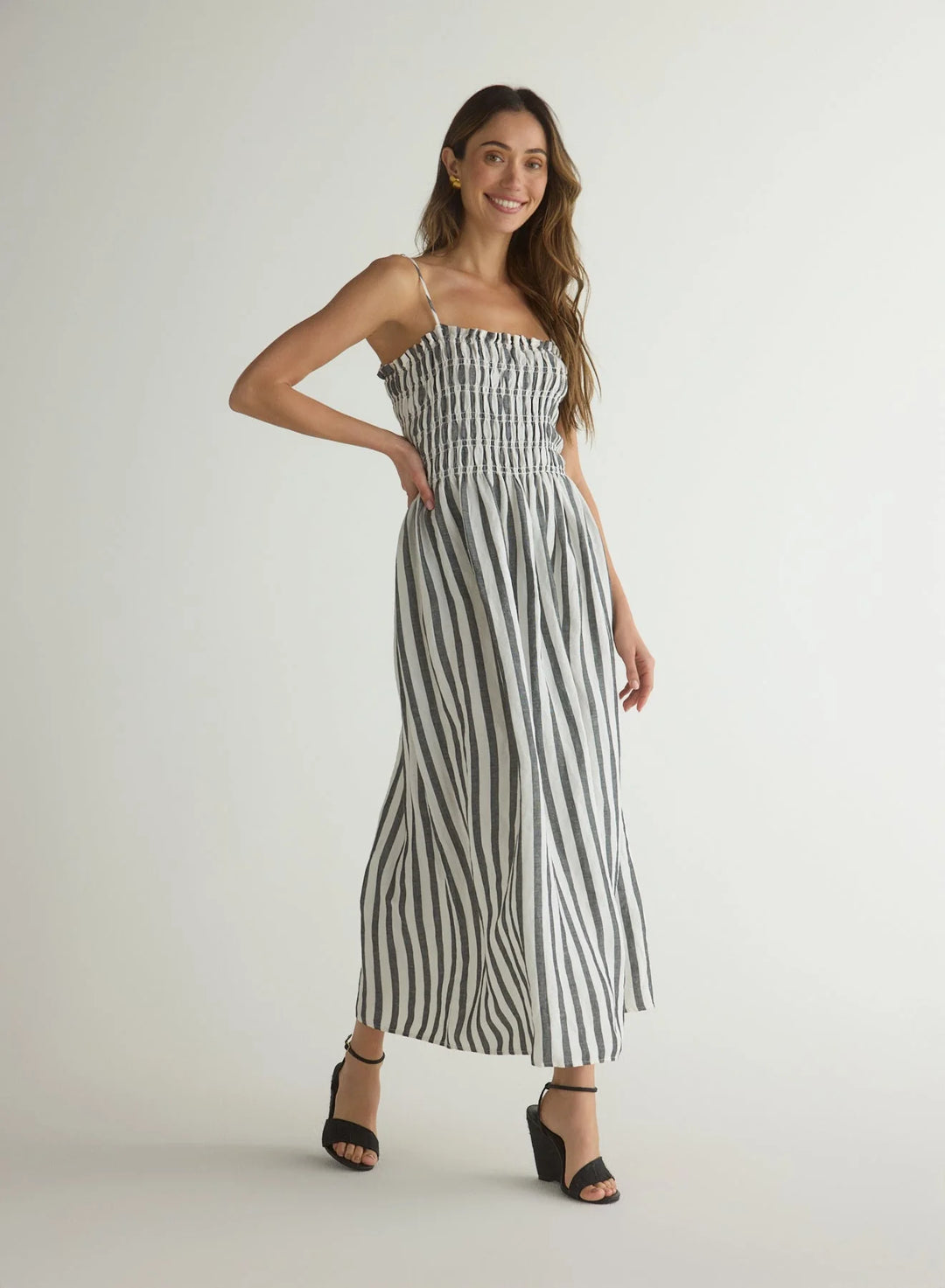 Smocked Midi Dress