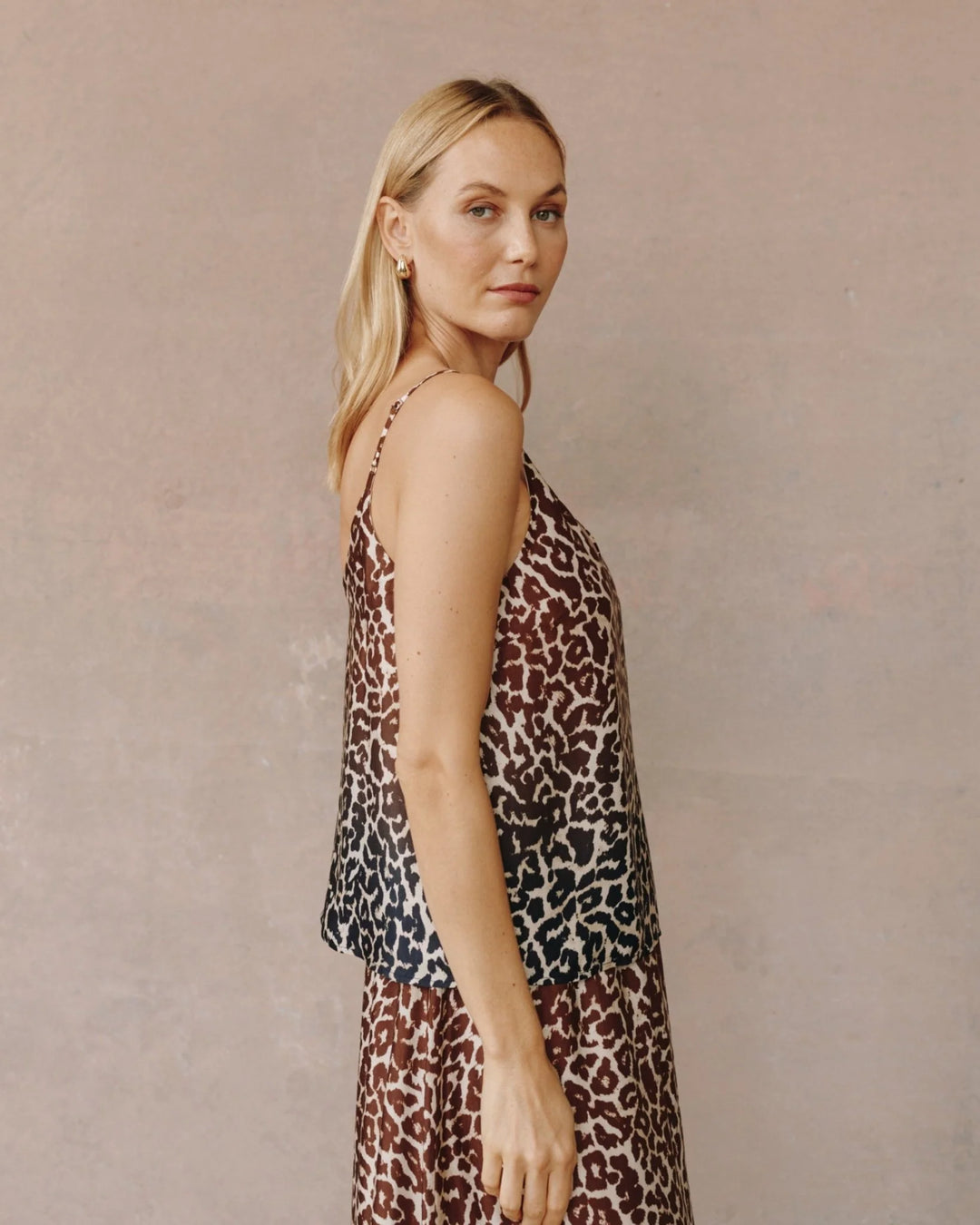 V-Neck Cami - Ombre Leopard