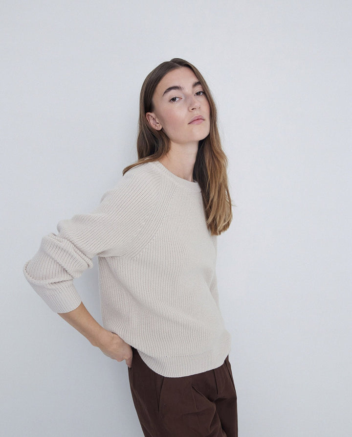 English Rib-Knit Sweater