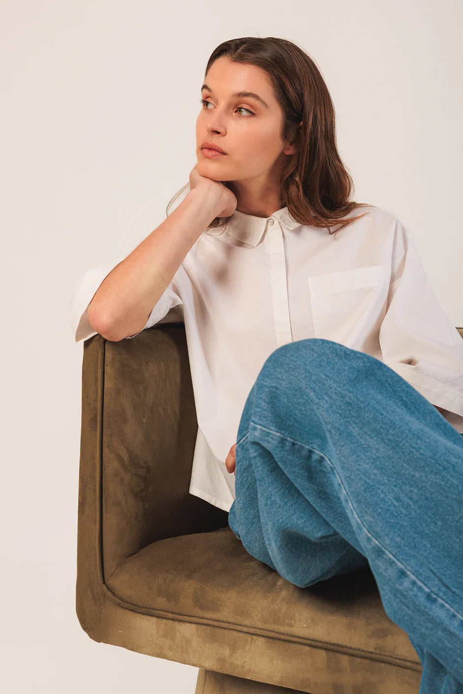 Boxy Poplin Shirt