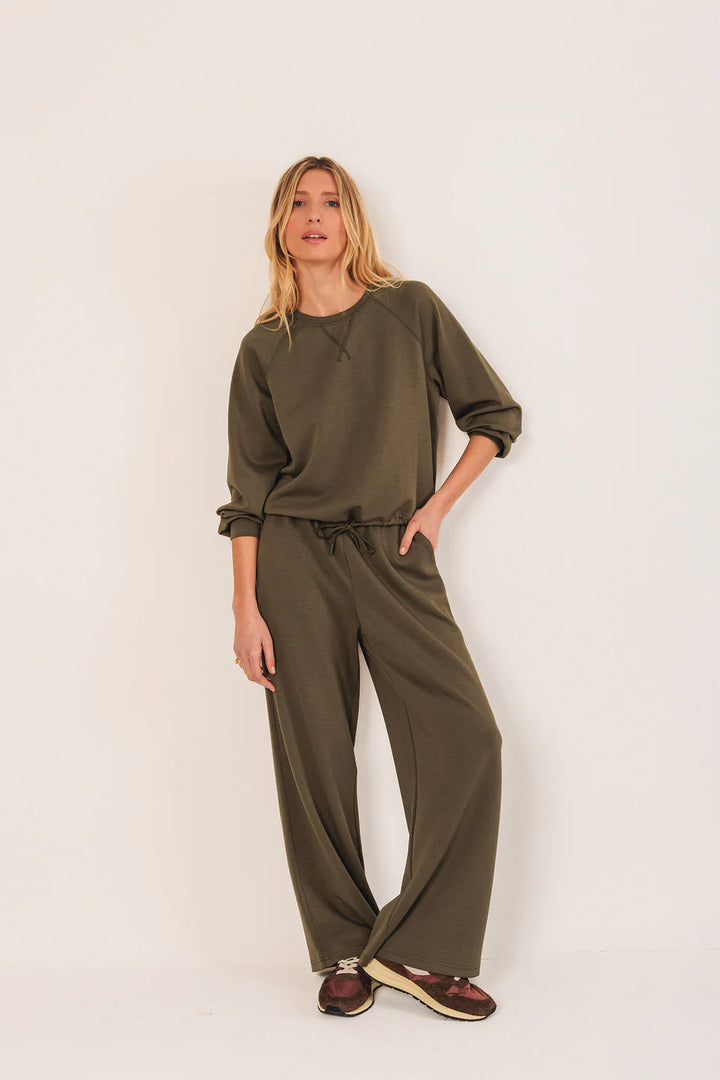 Wide-Leg Sweatshirt Pants