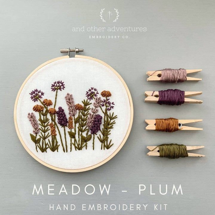 Embroidery Kit | Meadow in Plum