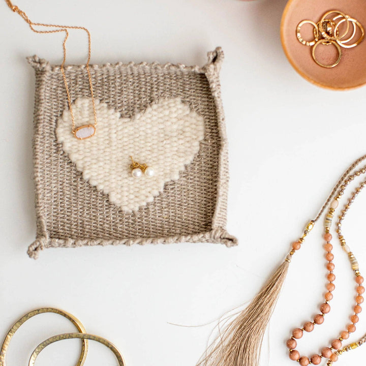 Woven Heart Jewelry Dish with Loom and Tools Kit